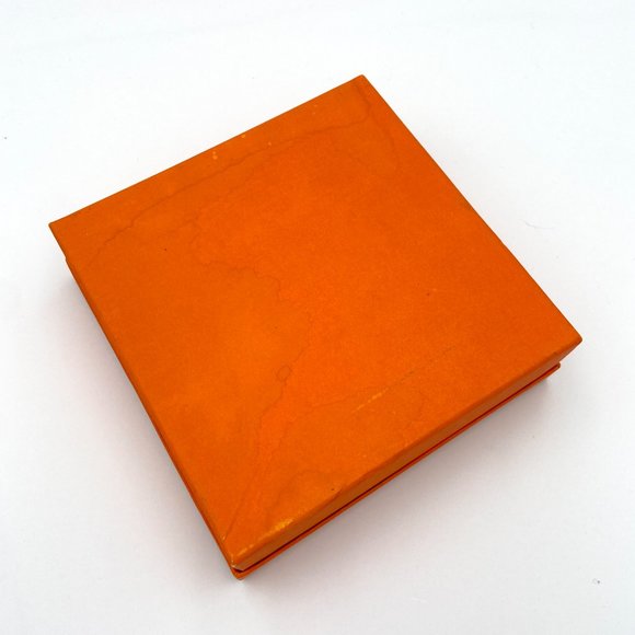 Authentic Hermes Gift Box with Ribbon, Cards, Dustbag—7.5 square x 2.25" - Picture 7 of 10